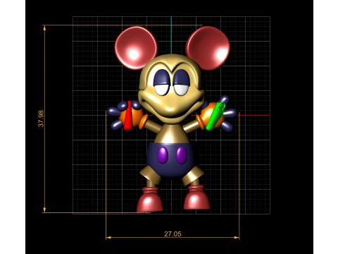 Cartoon Mouse Figure 3D Model
