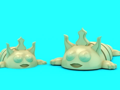 Cute Fantasy Creature 3D Model