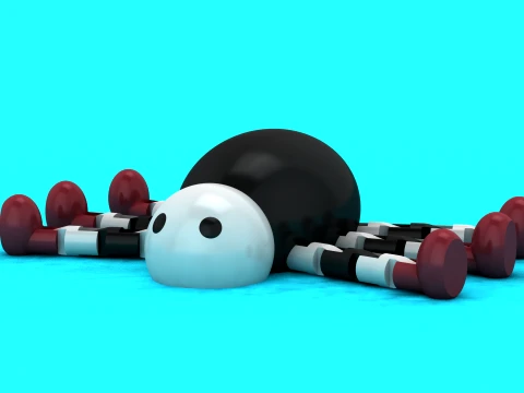 Flexi Spider Figure 3D Model