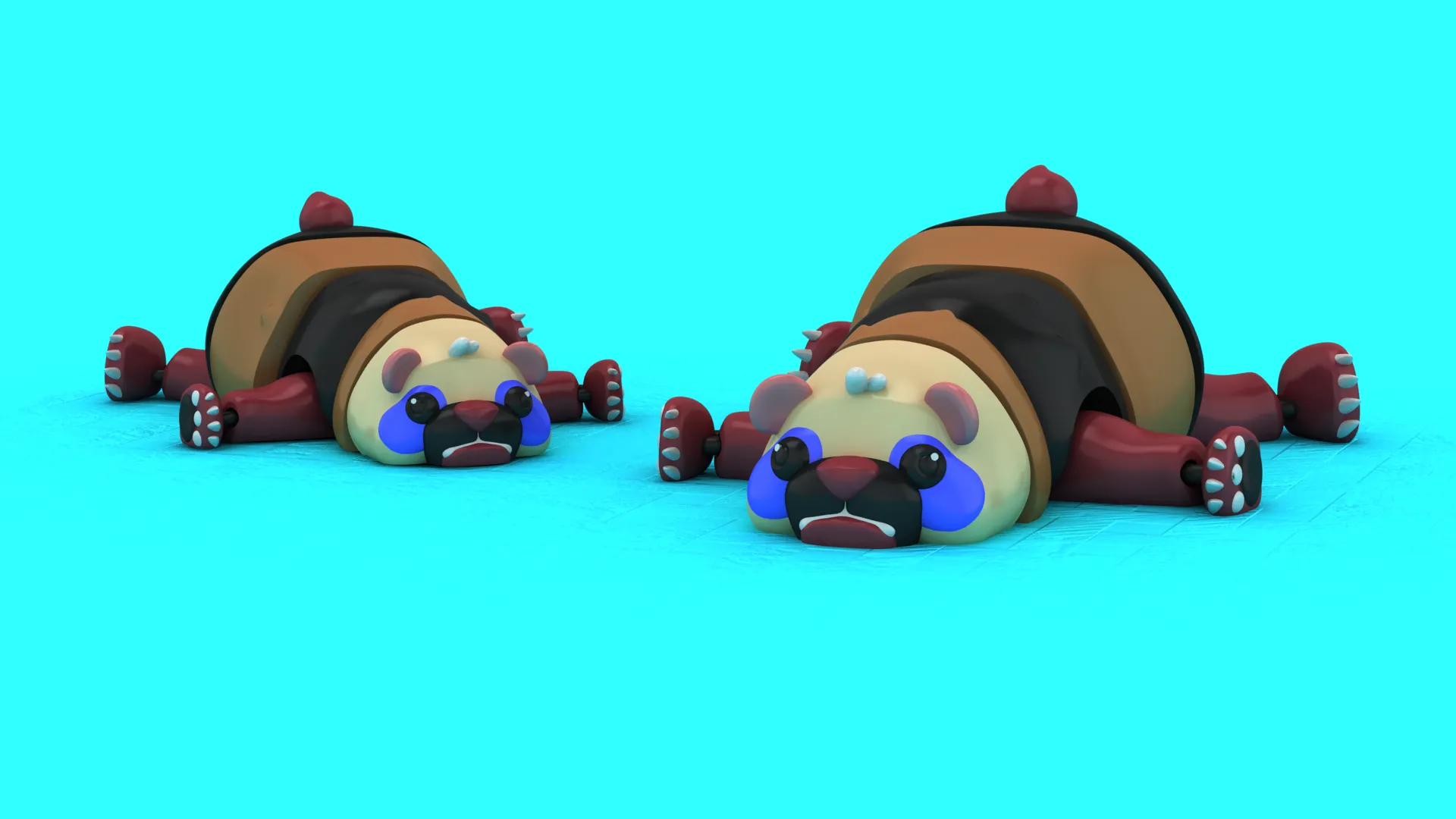 Flexi Sloth Figure 3D Model .c4d .max .obj .3ds .fbx .stl .blend