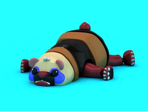 Flexi Sloth Figure 3D Model