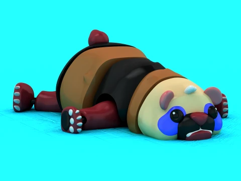 Flexi Sloth Figure 3D Model