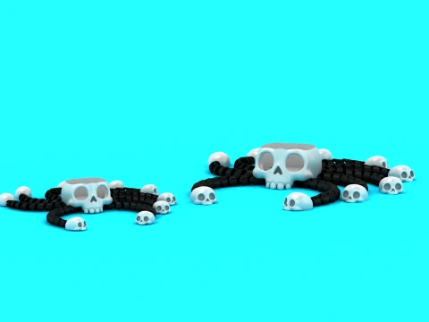 Skull Spider Figure 3D Model