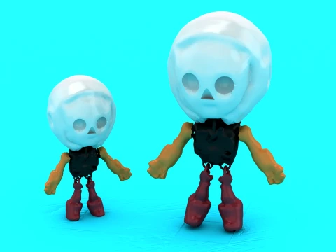 Skull Head Figure 3D Model