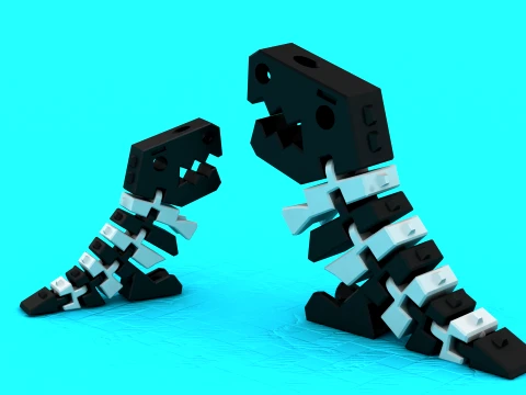 Scheletro Dino Flexi Modello 3D