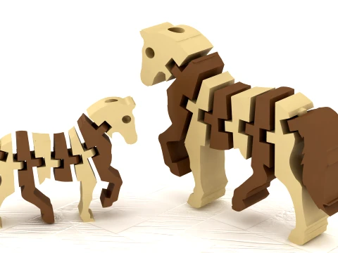 Flexi Horse Skeleton 3D Model