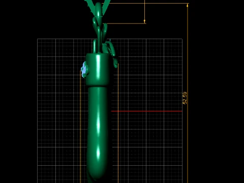 Christmas Stocking Gold Pendant 3D Model