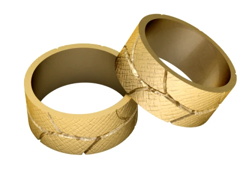 Anel de ouro texturizado Modelo 3D