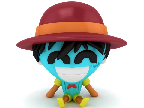Cute Cartoon Pirate 3D Printable Model 3D Model