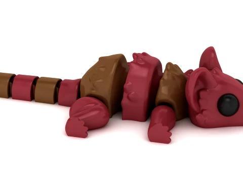 Cute 3D Cartoon Rat Candy Character 3D Model