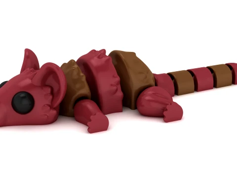 Cute 3D Cartoon Rat Candy Character 3D Model