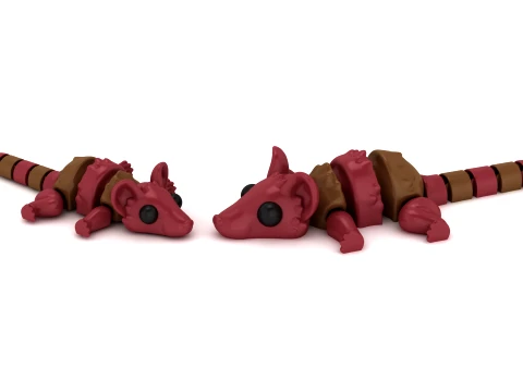 Cute 3D Cartoon Rat Candy Character 3D Model