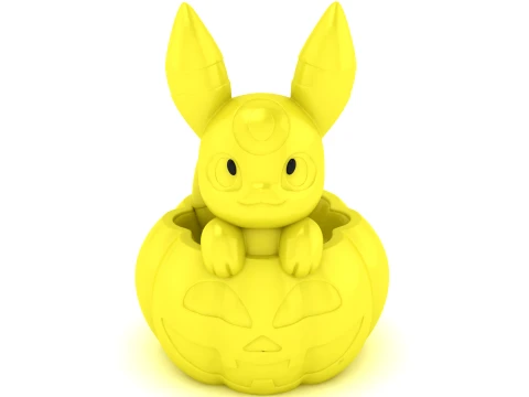 Cute Yellow Bunny 3D Character Model 3D