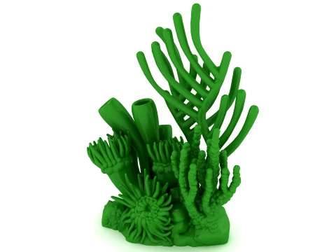 Detailed Coral Reef Aquarium 3D Printable Model 3Dモデル