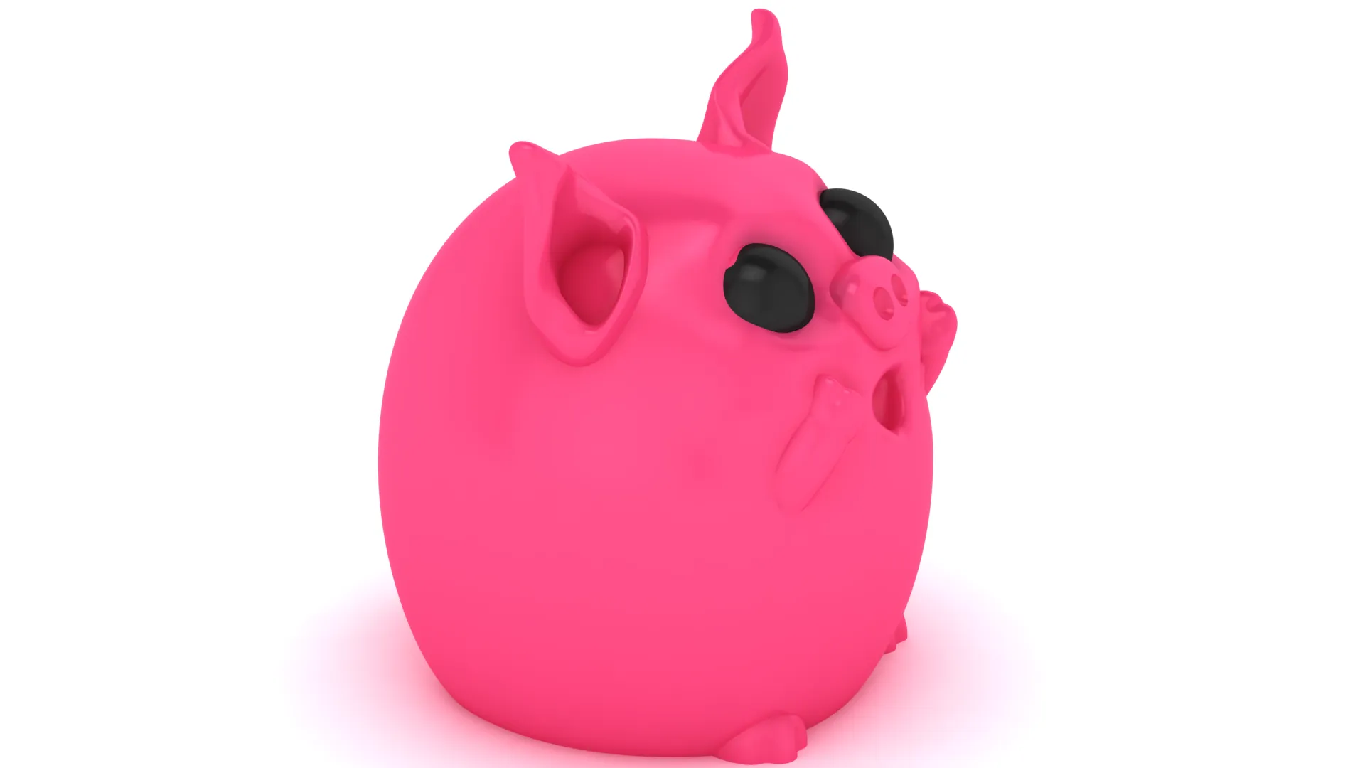 Cute Piggy Toy 3D Printable Model 3D Model .c4d .max .obj .3ds .fbx .stl .blend 