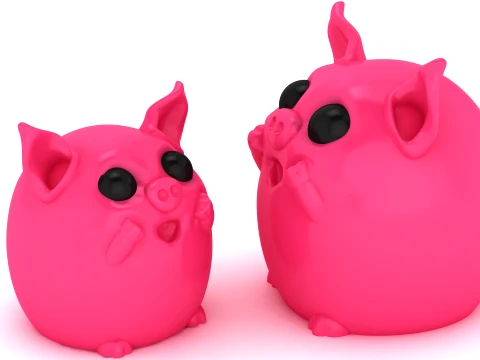 Cute Piggy Toy 3D Printable Model 3D Model