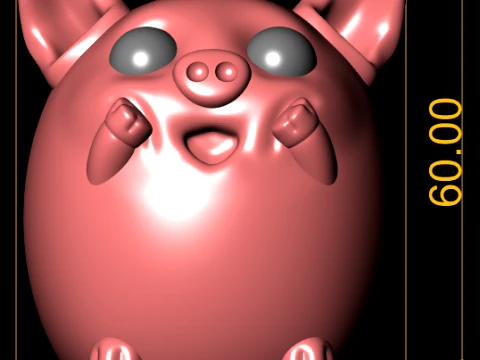 Cute Piggy Toy 3D Printable Model 3D Model