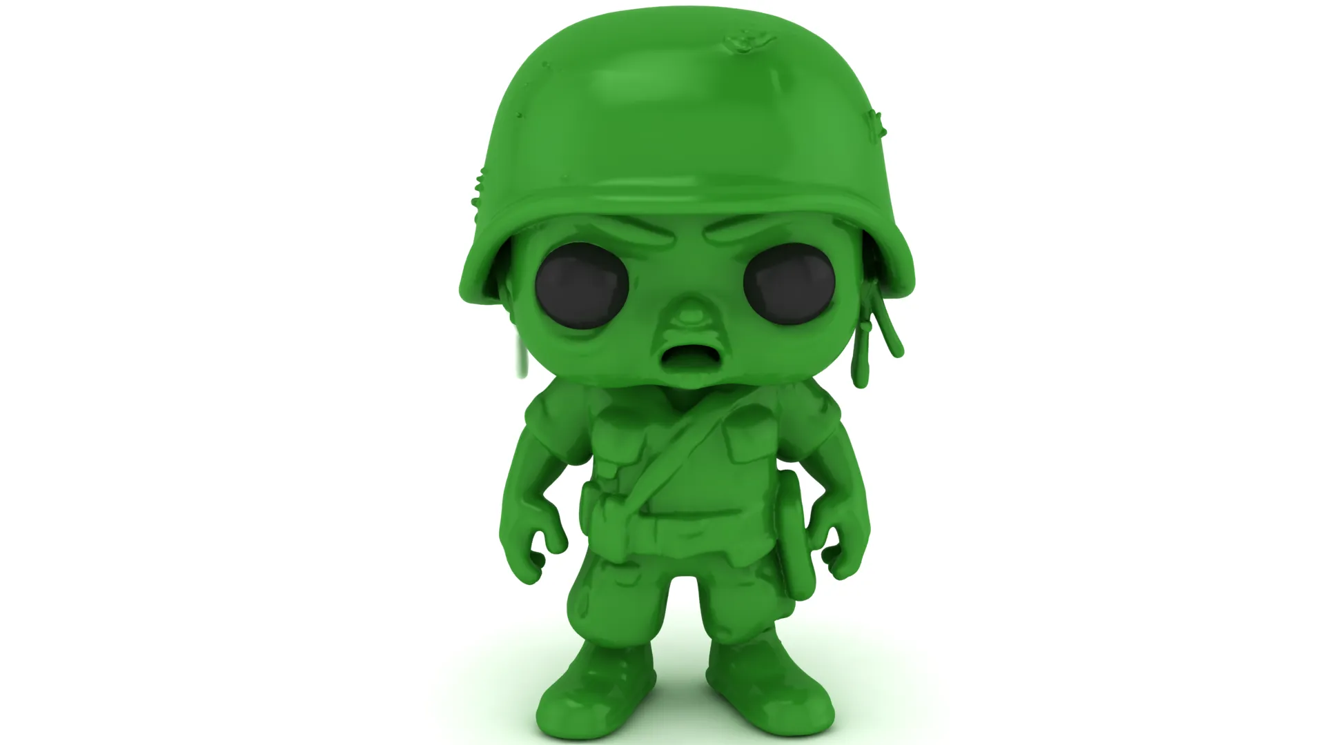Green Army Soldier 3D Model .c4d .max .obj .3ds .fbx .stl .blend 