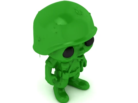 Green Army Soldier 3D Model