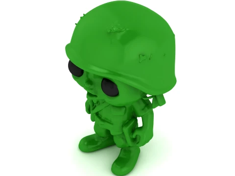 Green Army Soldier 3D Model