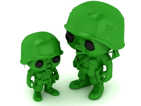 Green Army Soldier 3D Model
