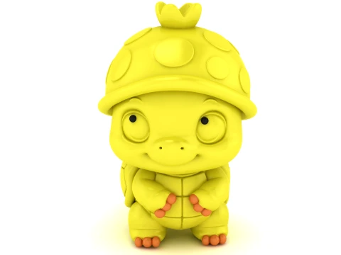 3D Printable Cute Turtle Character Toy Model Model 3D