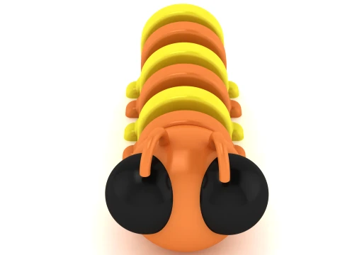 Funny Caterpillar 3D Model
