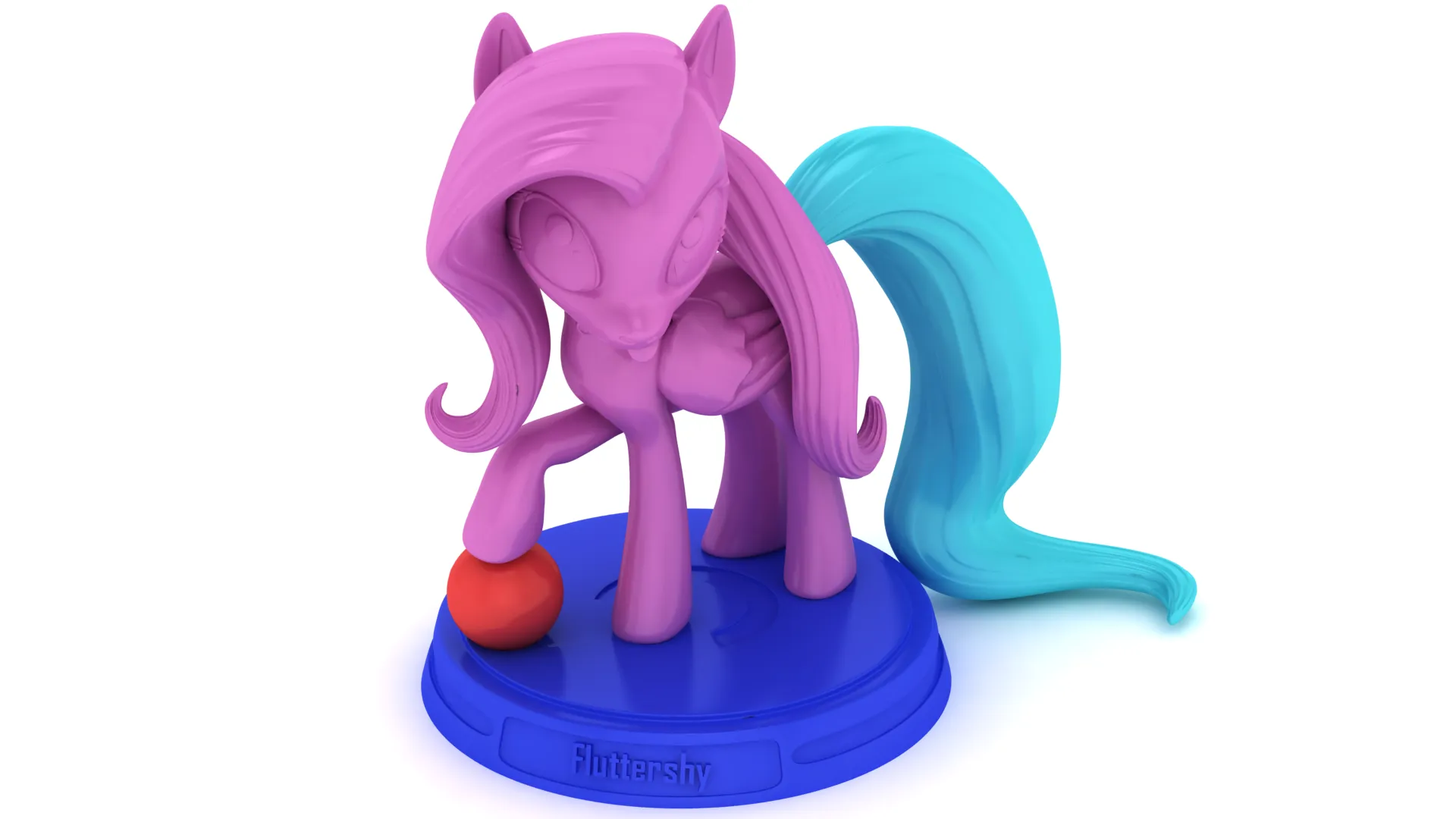 Cute Magical Unicorn 3D Model .c4d .max .obj .3ds .fbx .stl .blend 