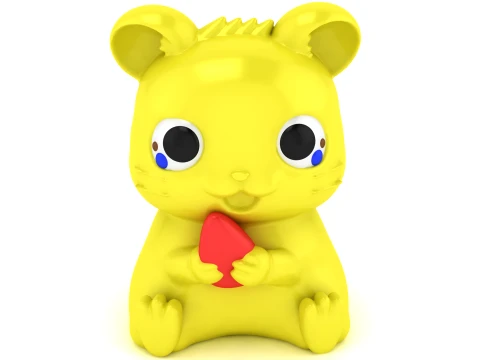 Sad Cute Baby Cat 3D Model