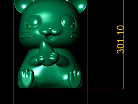 Sad Cute Baby Cat 3D Model