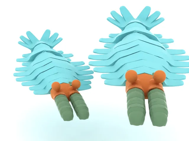 Cartoon Trilobite Creature Set 3D Model .c4d .max .obj .3ds .fbx .stl .blend 