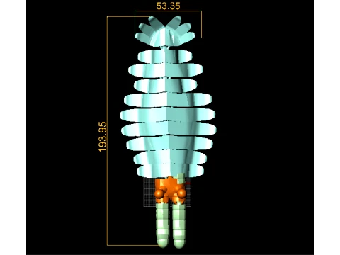 Cartoon Trilobite Creature Set 3D Model
