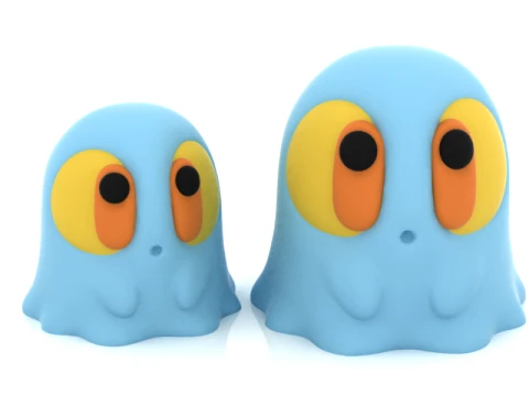 Cute Blue Ghost 3D 모델