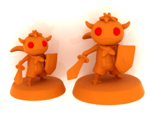 Cartoon Goblin Warrior 3D Model