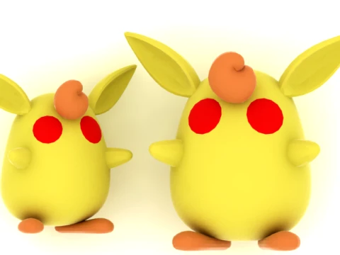 Cute Yellow Bird Modelo 3D