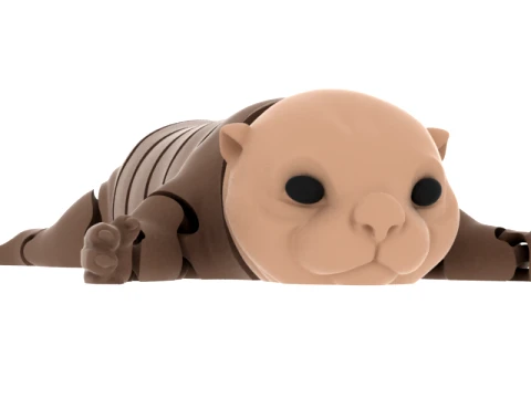 Cartoon Armadillo 3D Model
