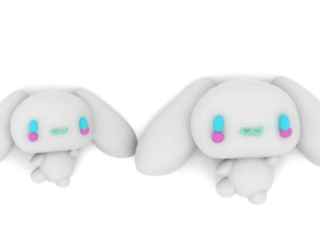 Cute White Bunny 3D Model .c4d .max .obj .3ds .fbx .stl .blend 