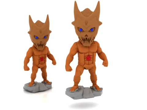 Demonic Stone Warrior Modelo 3D