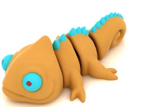 Cute Spiny Lizard 3D Model