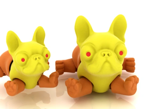 Funny Bulldog Hero 3D Model