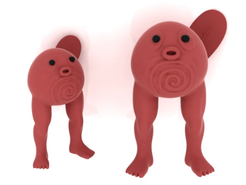 Spiral Belly Creature 3D Model