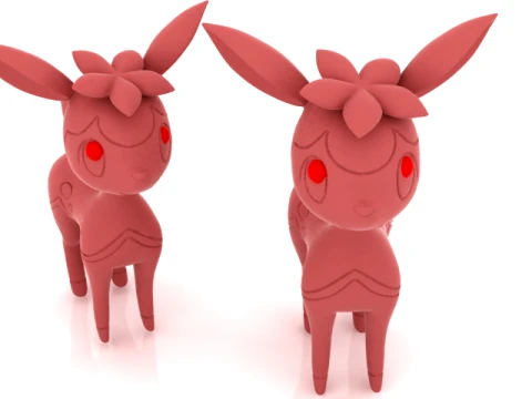Cerf fantaisie florale Modèle 3D