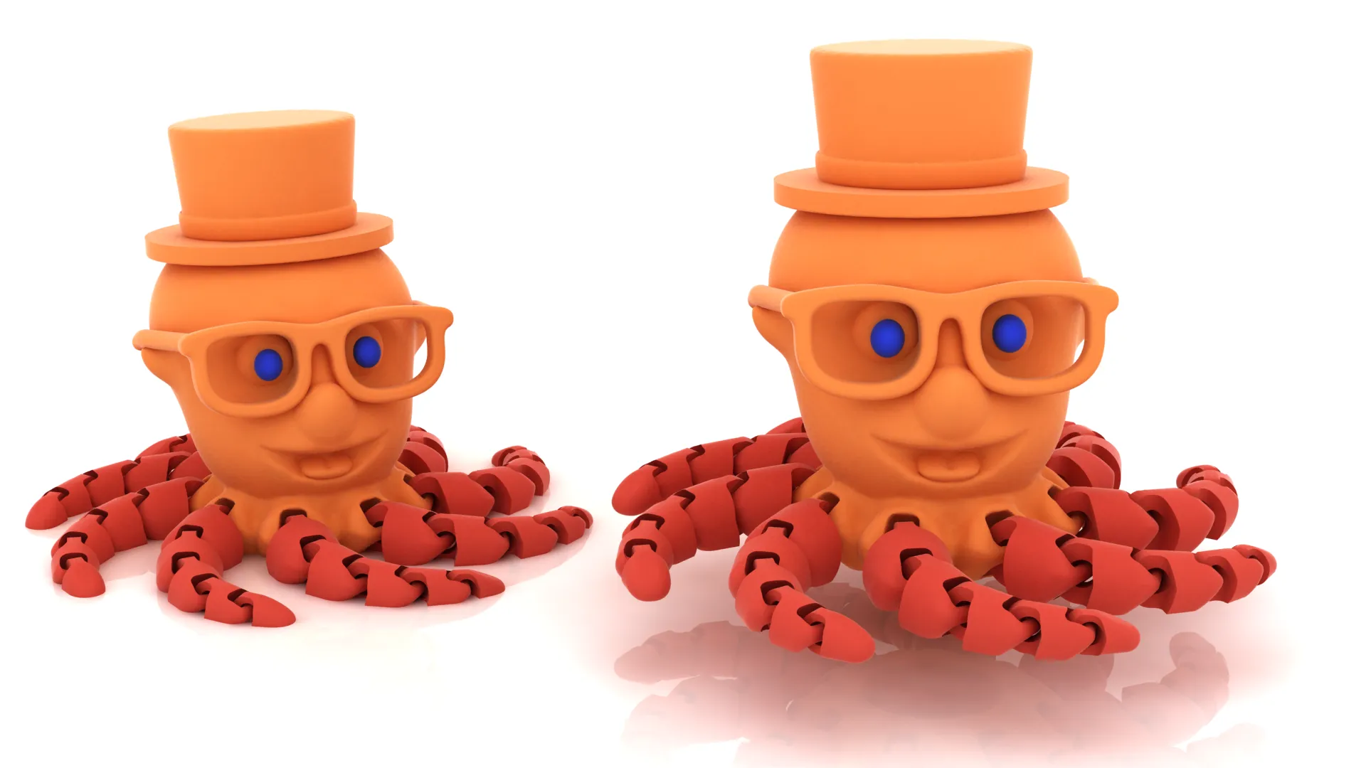 Gentleman Octopus 3D Model .c4d .max .obj .3ds .fbx .stl .blend 
