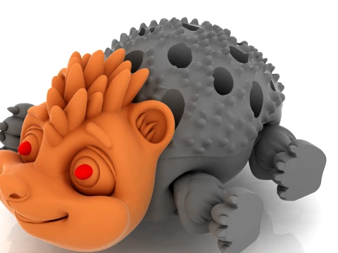 Hedgehog Spider Creature 3D Model