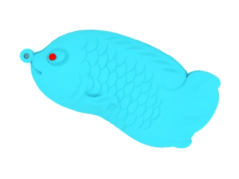 Koi Fish Pendant 3D Model