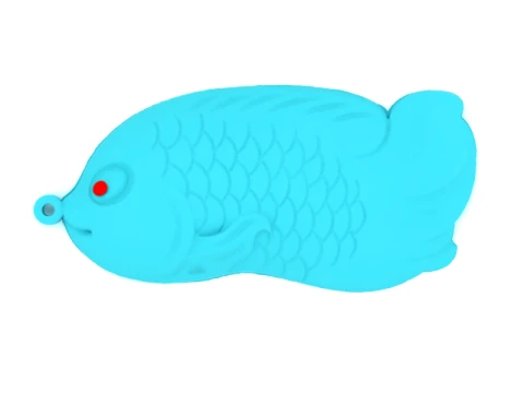 Koi Fish Pendant 3D Model