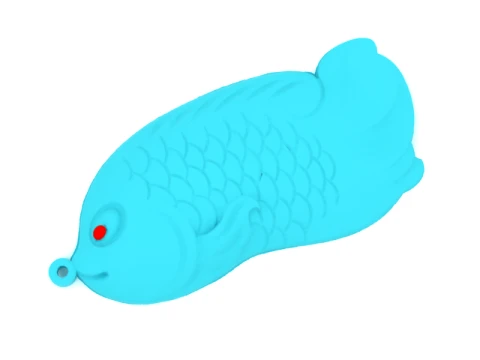 Koi Fish Pendant 3D Model