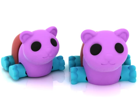 Cute Fantasy Turtle Figure 3D Model