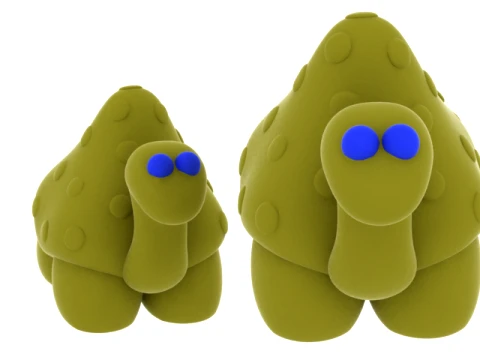 Cute Spotted Turtle Figure 3D Model