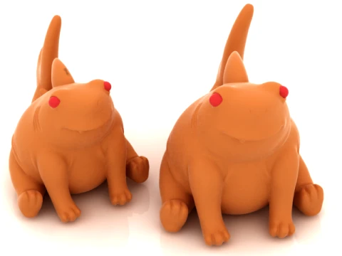 Chubby Shark Creature Figure 3D 모델